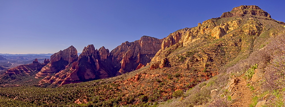 Panorama of Wilson Mountain and Wilson Canyon in Sedona, Arizona, United States of America, North America