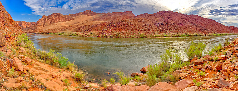 Panorama of the Colorado River just north of Lee's Ferry in the Glen Canyon Recreation Area, Arizona, United States of America, North America