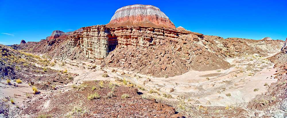 A valley in Petrified Forest National Park, west of the Tepees, Arizona, United States of America, North America