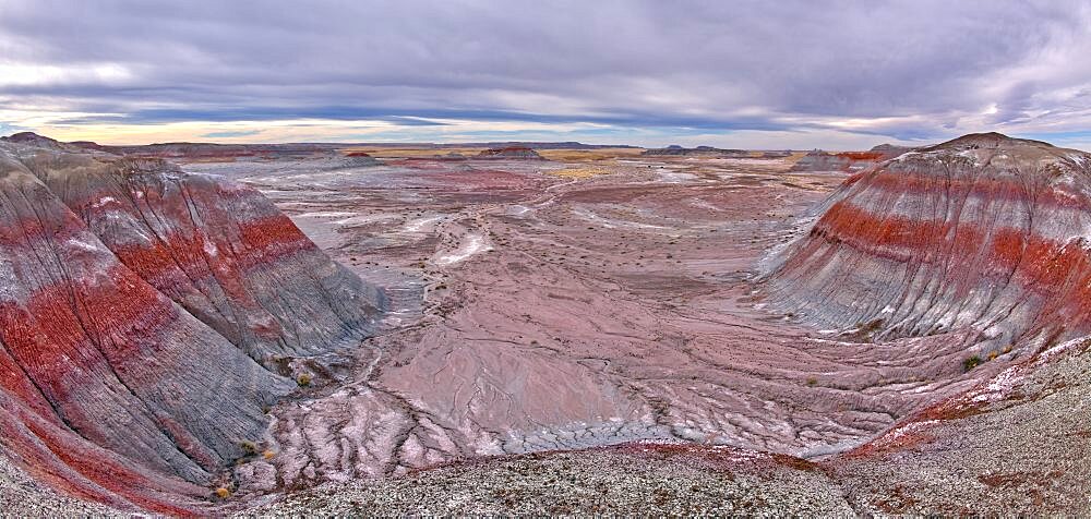 View of the salty bentonite hills on the north side of the Blue Forest in Petrified Forest National Park Arizona.