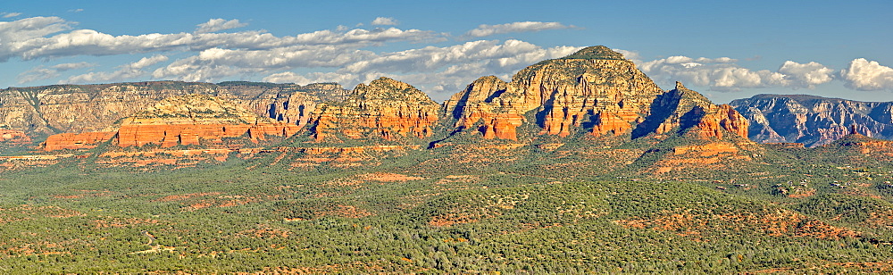 Panorama of Sedona viewed from the summit of Doe Mountain, Arizona, United States of America, North America