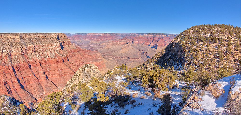 Grand Canyon with Yuma Point on the left and Hermits Rest on the right, Grand Canyon National Park, UNESCO World Heritage Site, Arizona, United States of America, North America