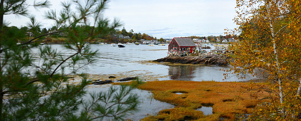 Boat house, Maine, New England, United States of America, North America