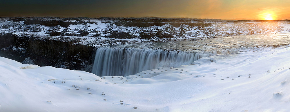 Panorama image of Detifoss, Iceland, Polar Regions