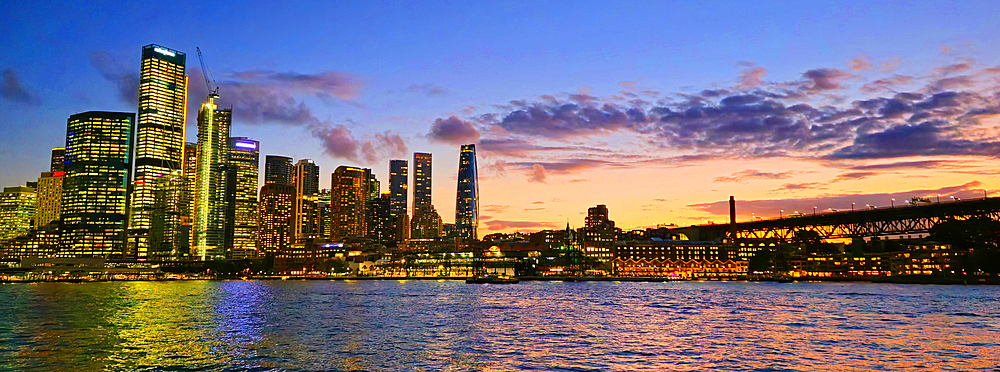 Sydney skyline at dusk, Australia