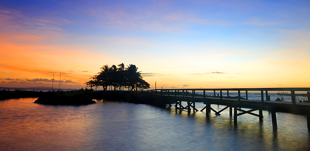 Twilight, First Landing Beach Resort, near Nadi, Viti Levu, Fiji, South Pacific