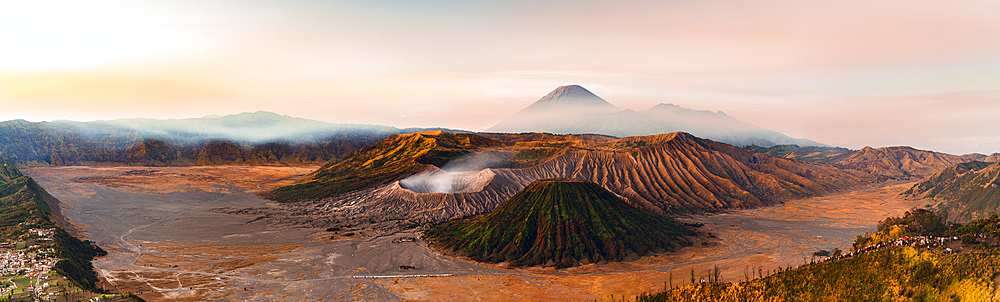 Volcanoes from Penanjakan viewpoint, Bromo Tengger Semeru National Park, East Java, Indonesia
