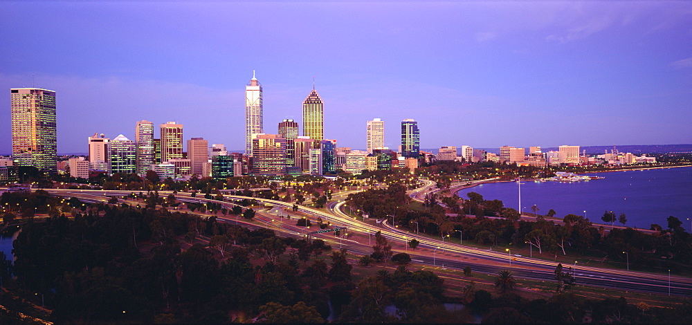 City skyline from Kings Park, Perth, Western Australia, Australia