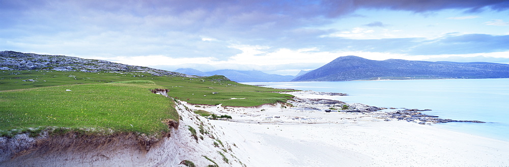 View from Taransay towards Harris and Lewis, Outer Hebrides, Scotland, United Kingdom, Europe