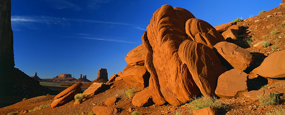 View from North Window, Monument Valley Tribal Park, Arizona, United States of America, North America