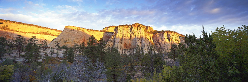 First light on the hills, Zion National Park, Utah, United States of America, North America