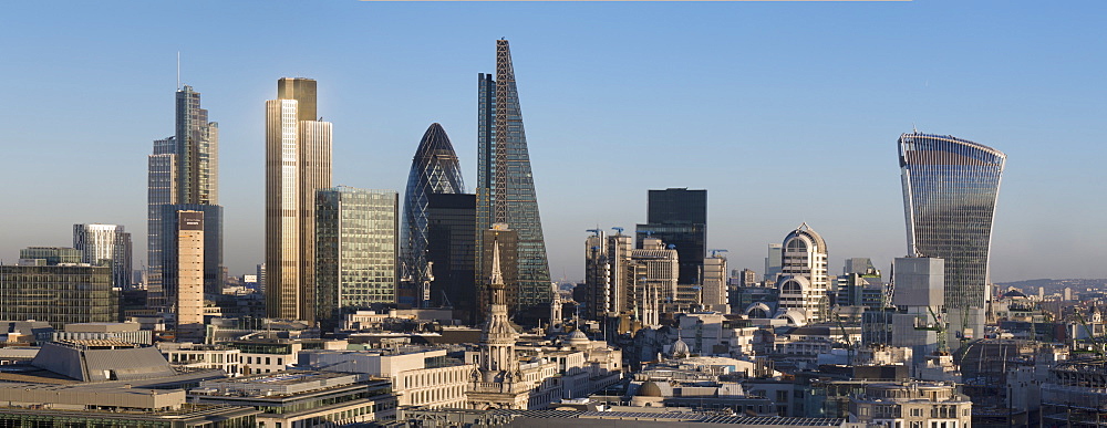 City panorama from St. Pauls, London, England, United Kingdom, Europe 