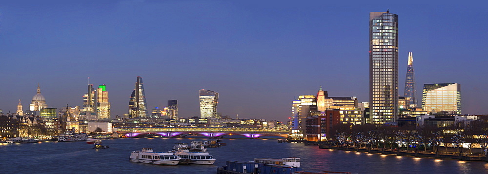 City and Blackfriars panorama with The Shard, London, England, United Kingdom, Europe