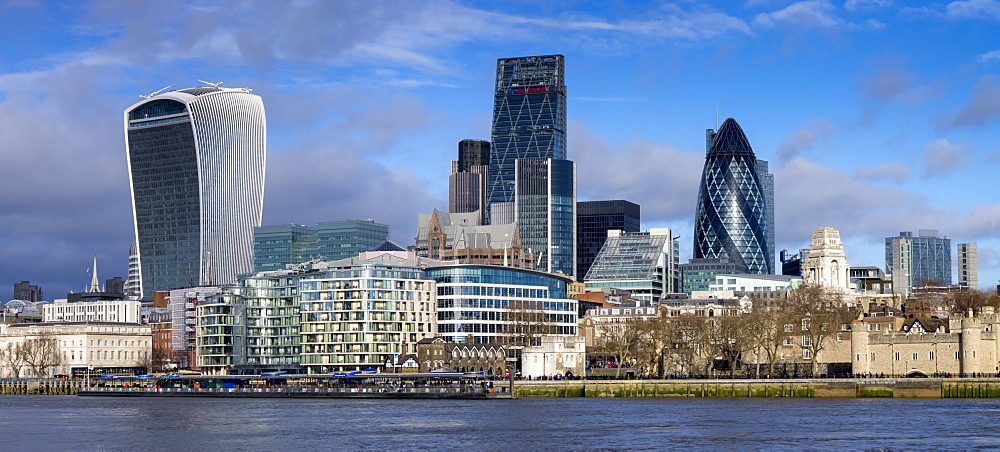 City of London Square Mile panorama, London, England, United Kingdom, Europe