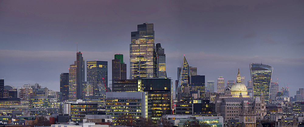 City panorama from Post Building 2023, London, England, United Kingdom, Europe