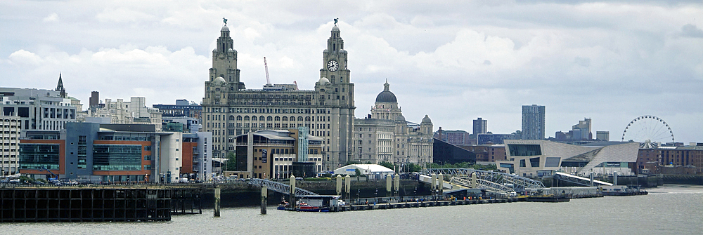 Panoramic view of the skyline, Liverpool, Merseyside, England, United Kingdom, Europe