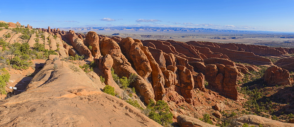 Sandstone Fins, rock formations, Devils Garden, Arches National Park, Utah, United States of America, North America