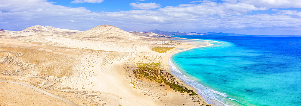 Jandia Peninsula, Risco del Paso, Playas de Sotavento and Laguna de Sotavento, Fuerteventura, Canary Islands, Spain, Atlantic, Europe