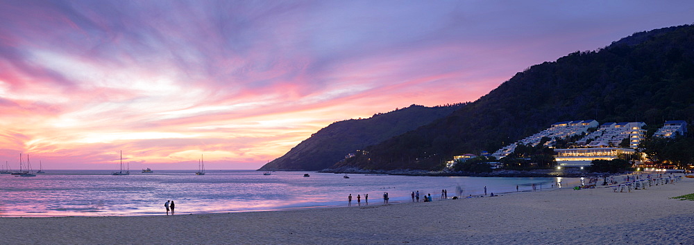 Hai Nan Beach at sunset, Phuket, Thailand, Southeast Asia, Asia