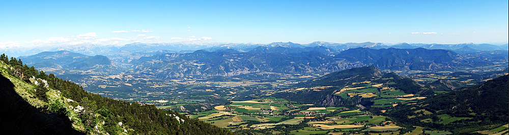 Landscape above Gap, Ecrins region, Hautes-Alpes, France