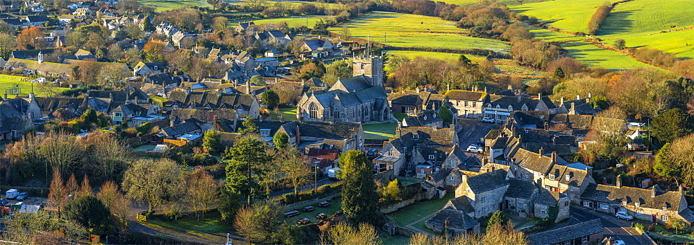 Corfe Castle village, Dorset, England, United Kingdom, Europe