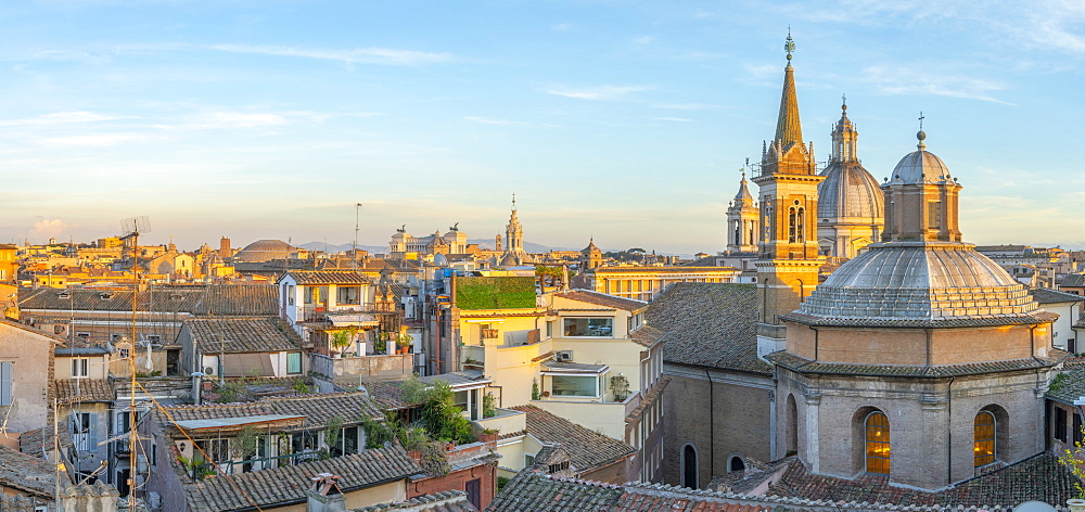 Chiesa di Santa Maria della Pace in foreground, Sant'Agnese in Agone beyond, Ponte, Rome, Lazio, Italy, Europe