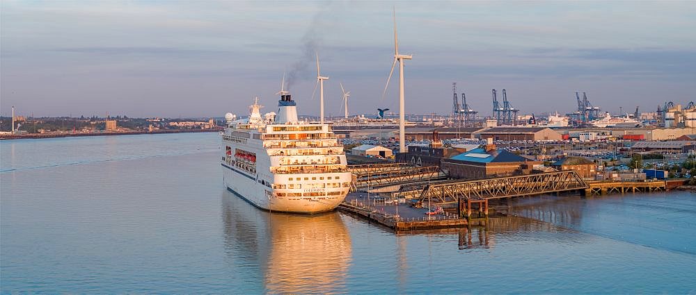 UK, England, Essex, Tilbury, London Cruise Terminal, MV Columbus cruiseship