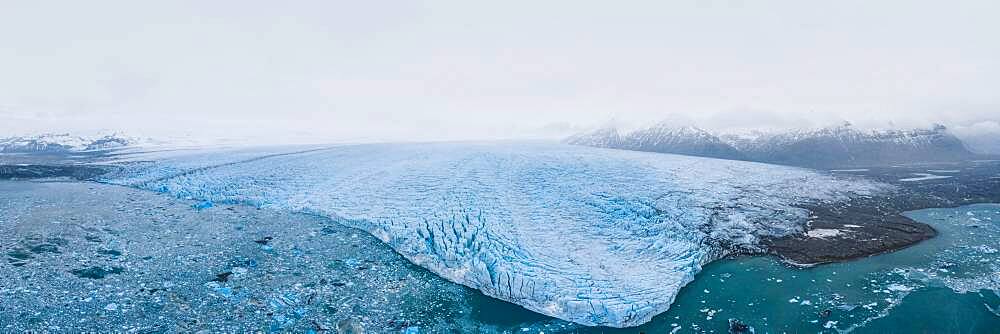 The Vatnajoekull glacier from the air, Iceland, Europe