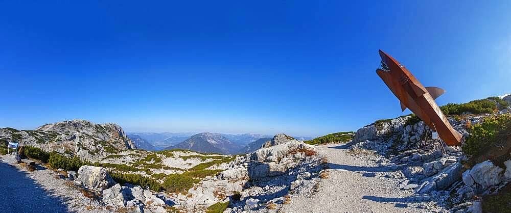 Dachstein Hai at the Heilbronn circular hiking trail, Dachstein massif, Krippenstein, Obertraun, Salzkammergut, Upper Austria, Austria, Europe