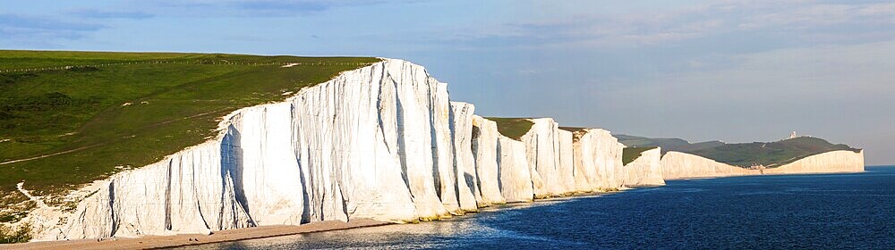 Seven Sisters chalk cliffs, Seaford, Sussex, England, United Kingdom, Europe