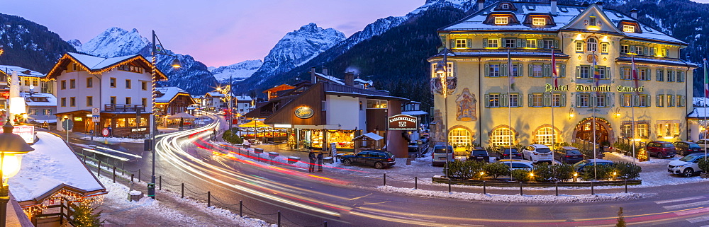 Panorama of Canazie during winter in Italy, Europe