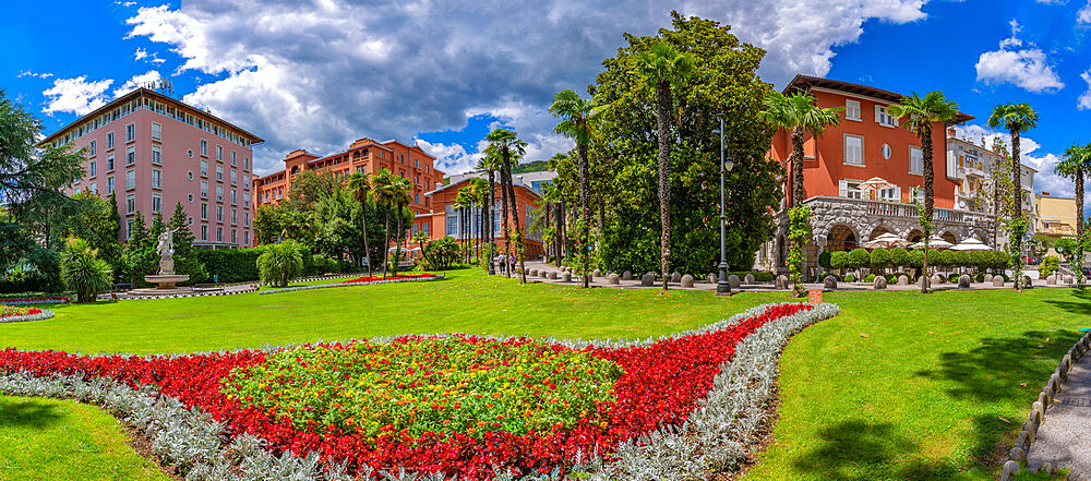 View of Perivoj Sv. Jakova park in Opatija, Kvarner Bay, Eastern Istria, Croatia, Europe