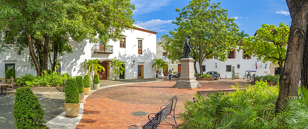 View of Parque Billini - City Park, Santo Domingo, Dominican Republic, West Indies, Caribbean, Central America