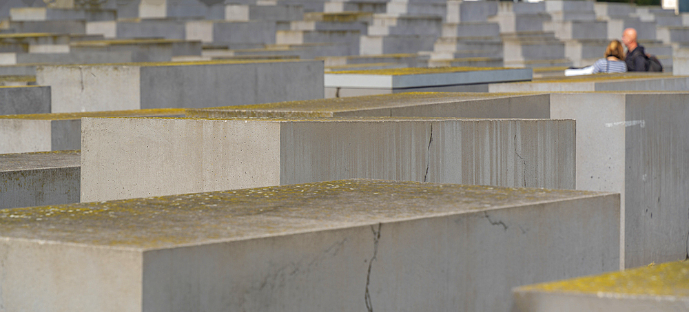 View of Memorial to the Murdered Jews of Europe, Berlin, Germany, Europe