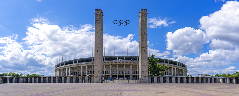 View of exterior of Olympiastadion Berlin, built for the 1936 Olympics, Berlin, Germany, Europe