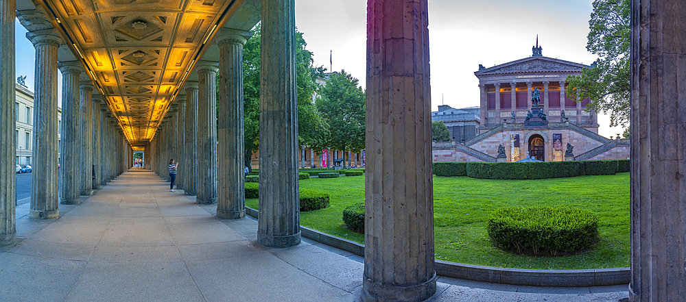 View of Kolonnadenhof, UNESCO World Heritage Site, Museum Island, Mitte, Berlin, Germany, Europe