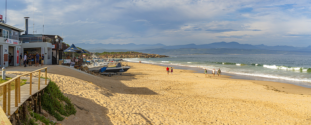 View of Central Beach in Plettenberg Bay, Plettenberg, Garden Route, Western Cape Province, South Africa, Africa