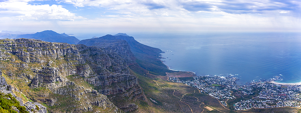 View of Cape Peninsula from Table Mountain, Cape Town, Western Cape, South Africa, Africa