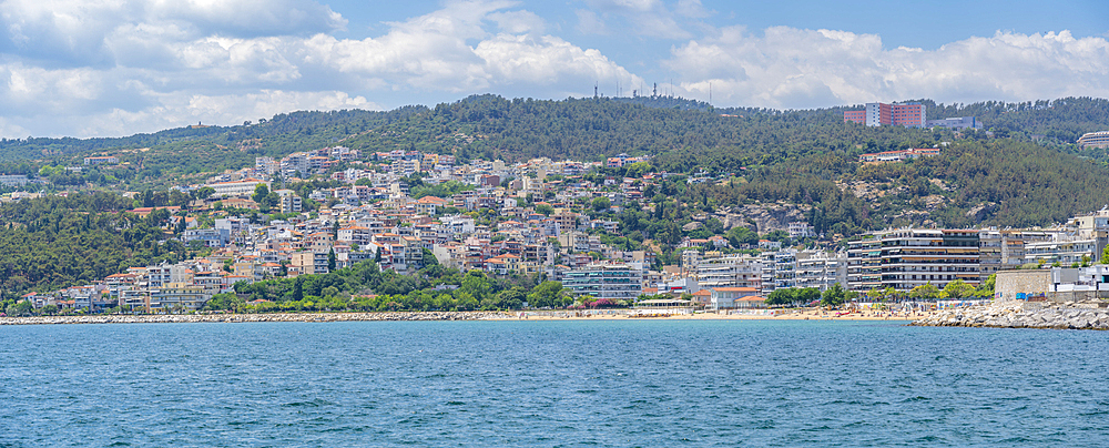 View of Kavala, Kavala, Dimos Kavalas, Eastern Macedonia and Thrace, Gulf of Thasos, Gulf of Kavala, Greece, Europe