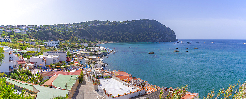 View of Spiaggia di Citara beach, Forio, Island of Ischia, Campania, Italy, Europe