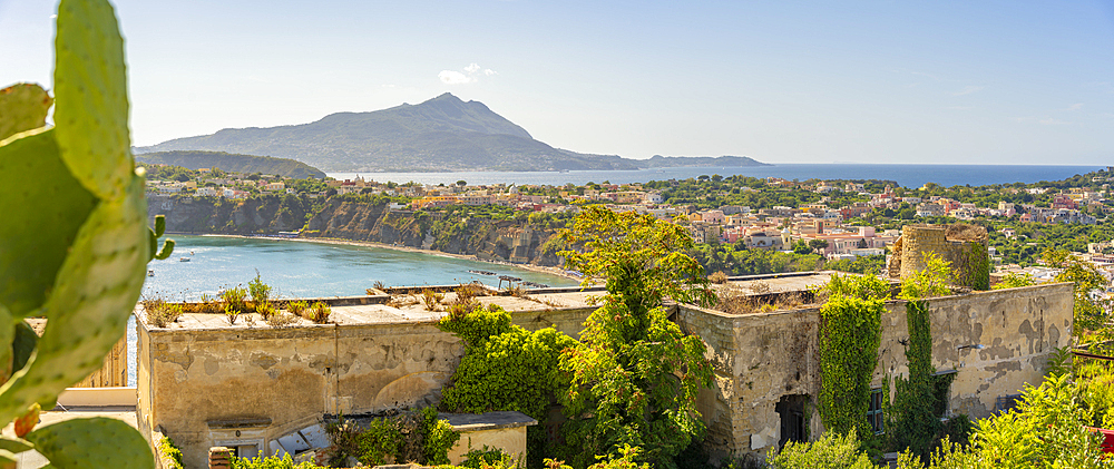 View of old fort area, Terra Murata, Procida, Phlegraean Islands, Gulf of Naples, Campania, Southern Italy, Italy, Europe