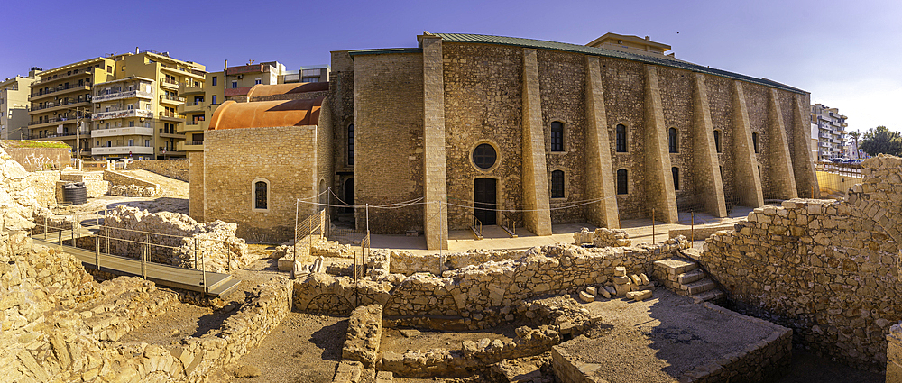 View of Saint Peter Monastery on a sunny day, City of Heraklion, Crete, Greek Islands, Geece, Europe