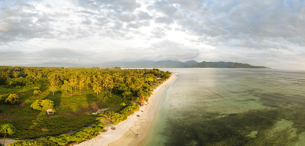 Beach at sunset, Gili Air, Gili Islands, Lombok Region, Indonesia, Southeast Asia, Asia