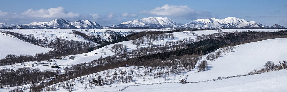 Mountain panorama, Hokkaido, Japan, Asia