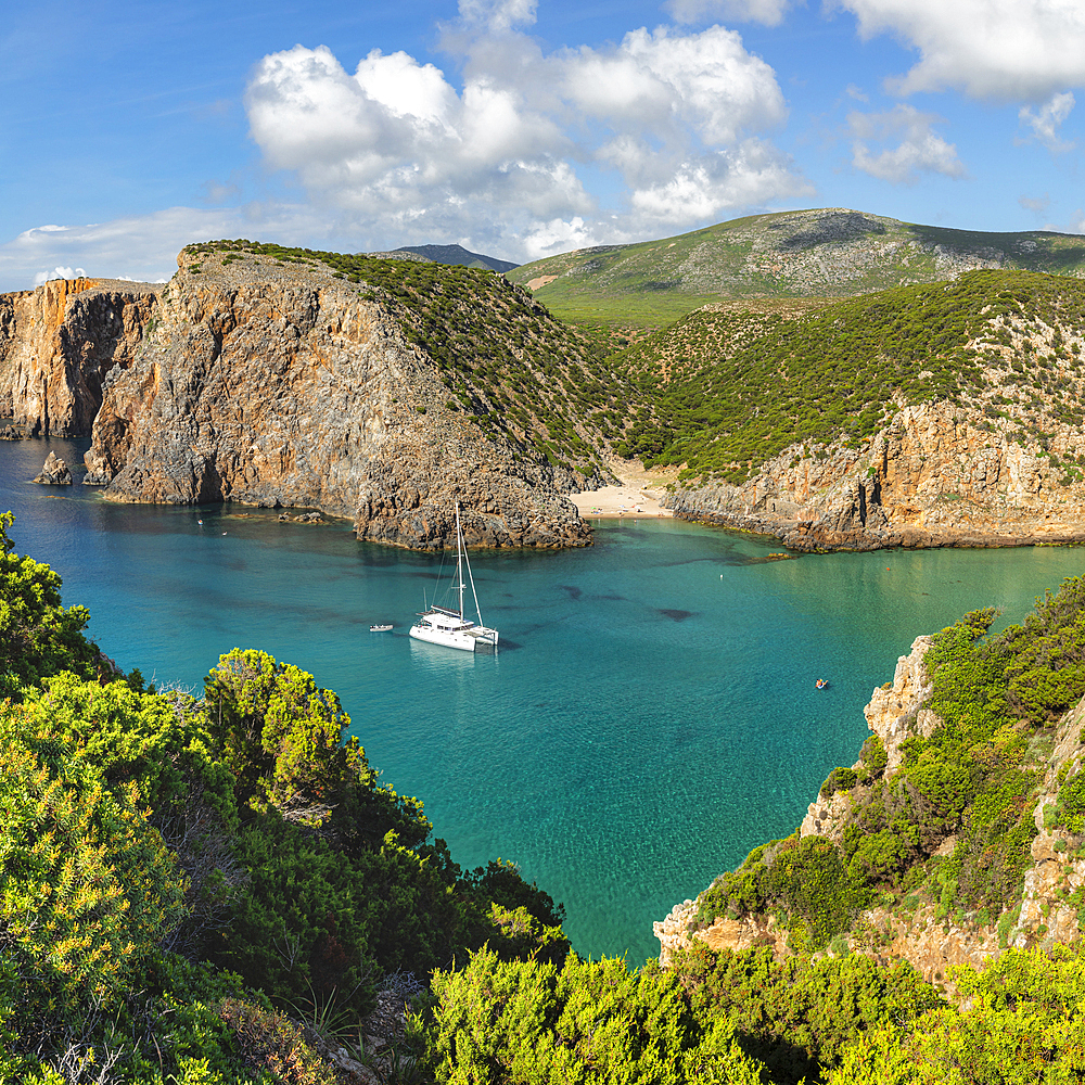 Cala Domestica, Buggerru, Costa Verde, Sulcis Iglesiente district, Sardinia, Italy, Mediterranean, Europe