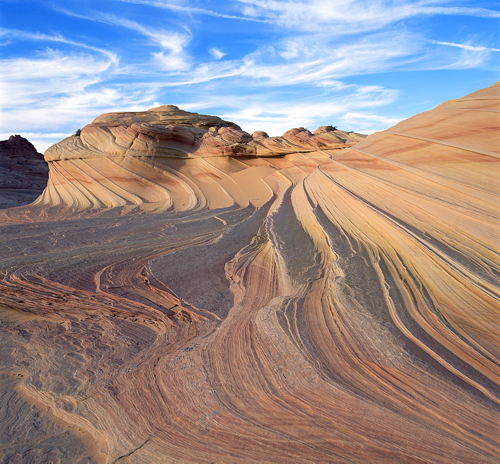 Rock formation known as Swirls on Colorado Plateau, Arizona, United States of America (U.S.A.), North America