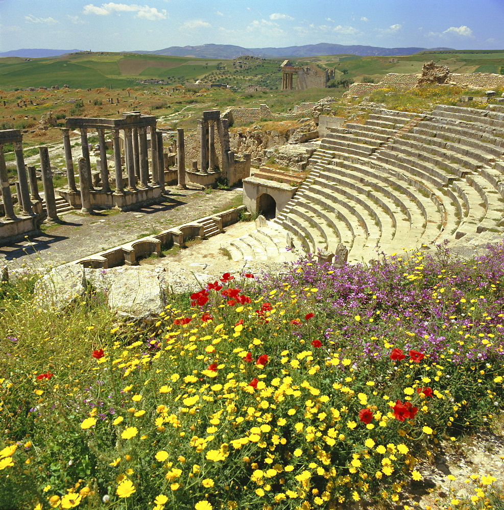 Roman theatre at Dougga, Tunisia