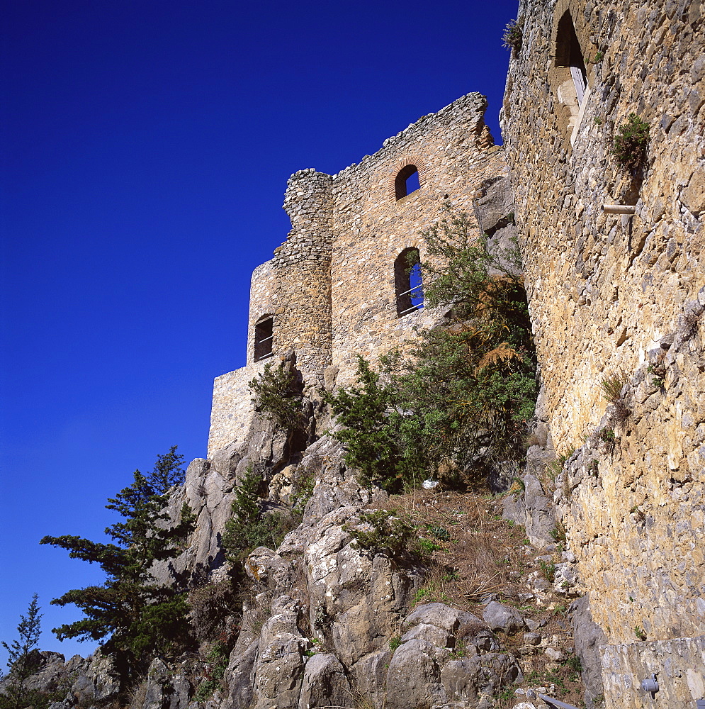 Byzantine watchtower rebuilt as a castle by Lusignans in the 12th century, Buffavento, Northern Cyprus, Cyprus, Europe