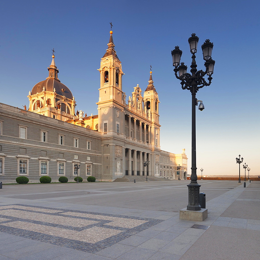 Almudena Cathedral, Santa Maria la Real de La Almudena, Plaza de la Armeria, Madrid, Spain, Europe