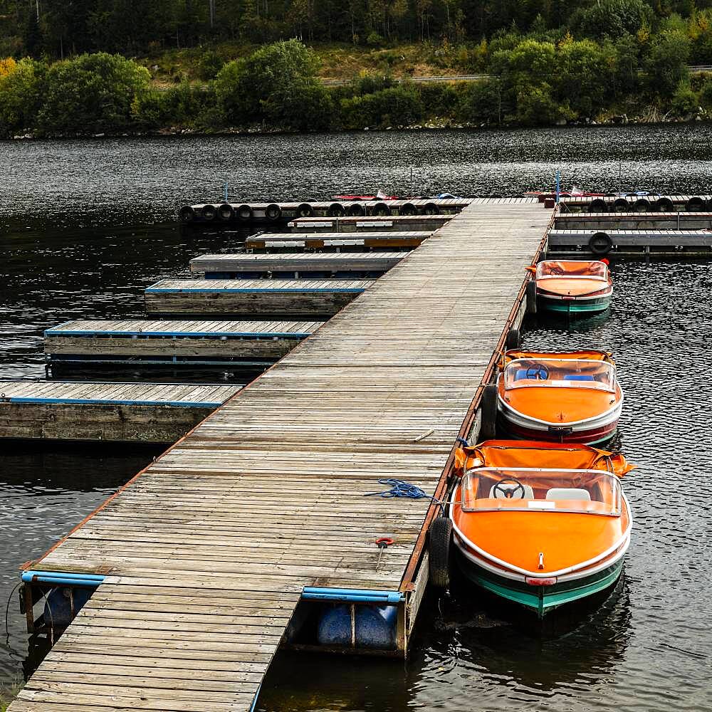 Black Forest, Pier am Schluchsee, Baden-Wuerttemberg, Germany, Europe